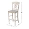 International Concepts Lattice Bar Height Stool, 30" Seat Height, Unfinished S-3903 - alternate 2
